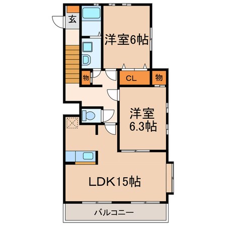 メルベーユＹの物件間取画像